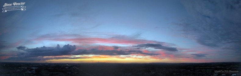 Droylsden Sunset 8th August 2018 IMG_0120-PANO
