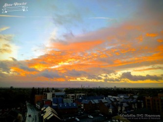 Sunset over Manchester 21st October 2018