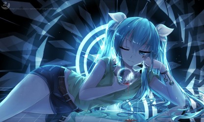 blue_eyes_blue_hair_hatsune_miku_sen_ya_shorts_twintails_vocaloid_watermark_wink_2000x1200