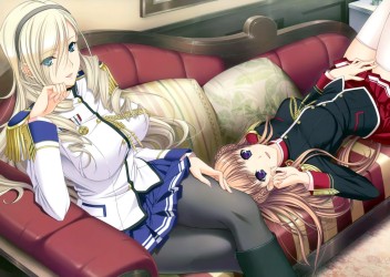 walkure_romanze_girls_blonde_hair_brown_hair_celia_cumani_aintree_komori_kei_noel_marres_ascot_pantyhose