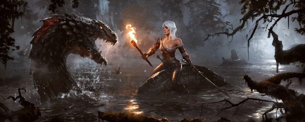 WITCHER_3_WILD_HUNT_fantasy_action_fighting_warrior_dark_poster_dual_multi_2560x1024